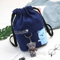 2022 New Design Literature and Art Canvas Drawstring Student School Travel Bag for Ladies Girls